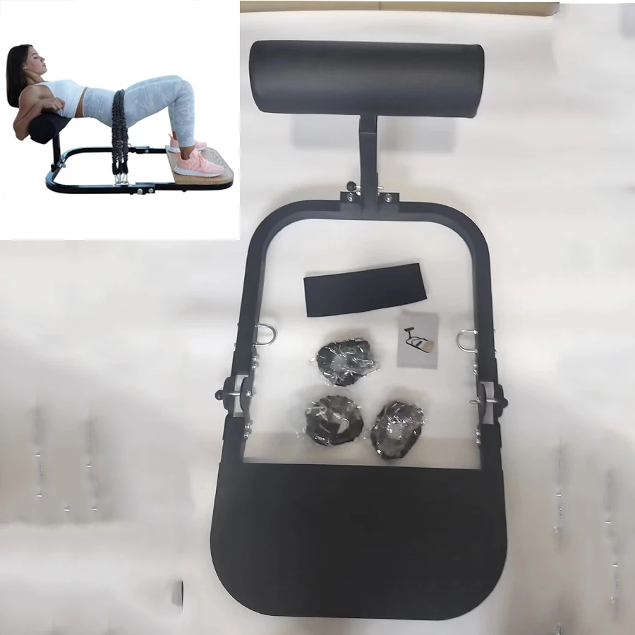 

Wholesale New Folding Hip Thruster Glute Adjustable Hip up Trainer Machine with Bands Hip Thrust Machine