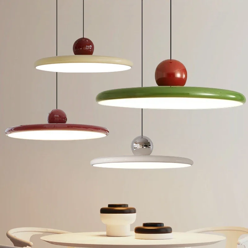 Imagem -02 - Led Nordic Pendant Light para Decoração de Casa Lâmpada de Ferro Pendurada para Restaurante Sala de Estar Quarto Iluminação Interior Macaron