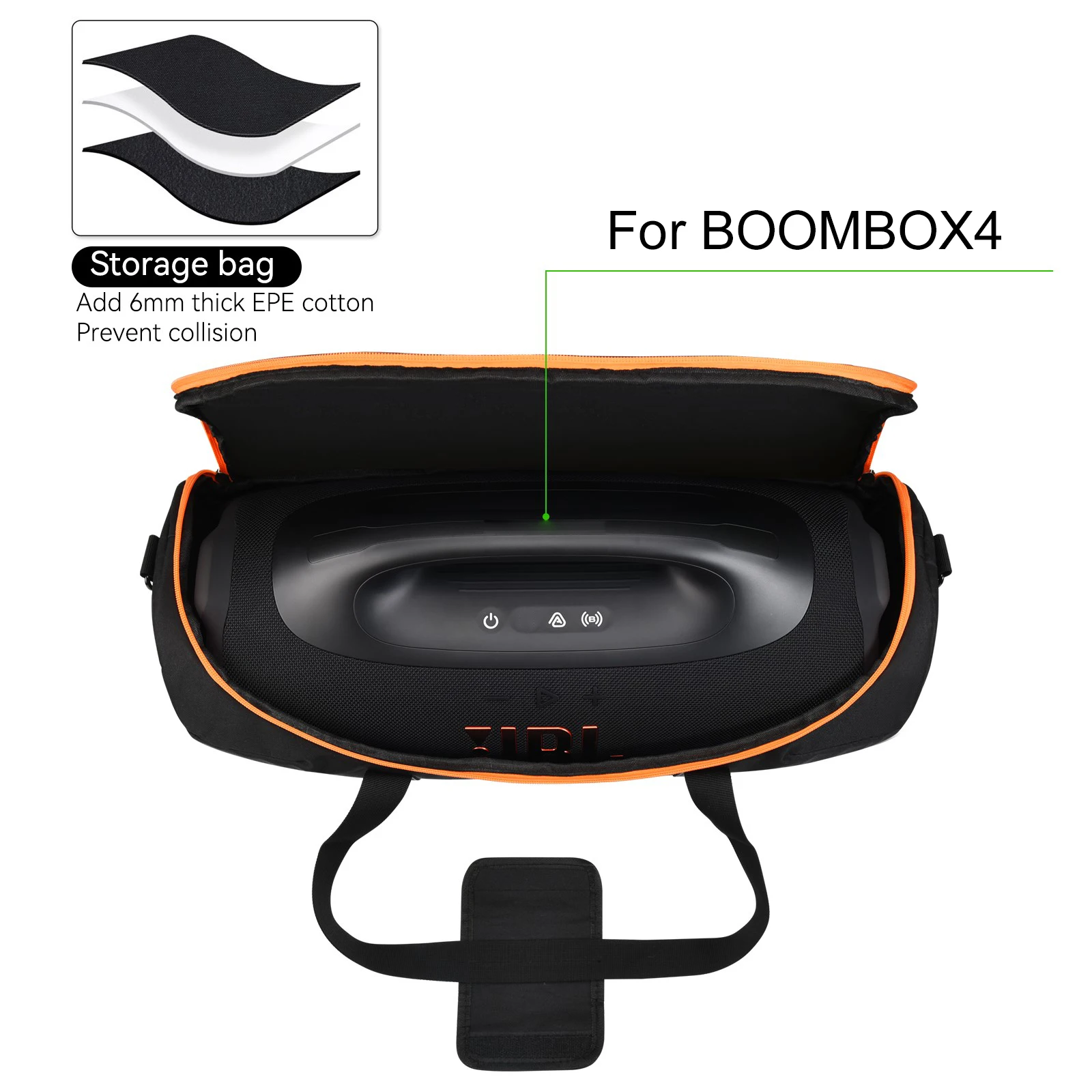 

Сумка-органайзер для хранения со съемным ремнем, портативная сумка через плечо для звукового устройства Boombox 4