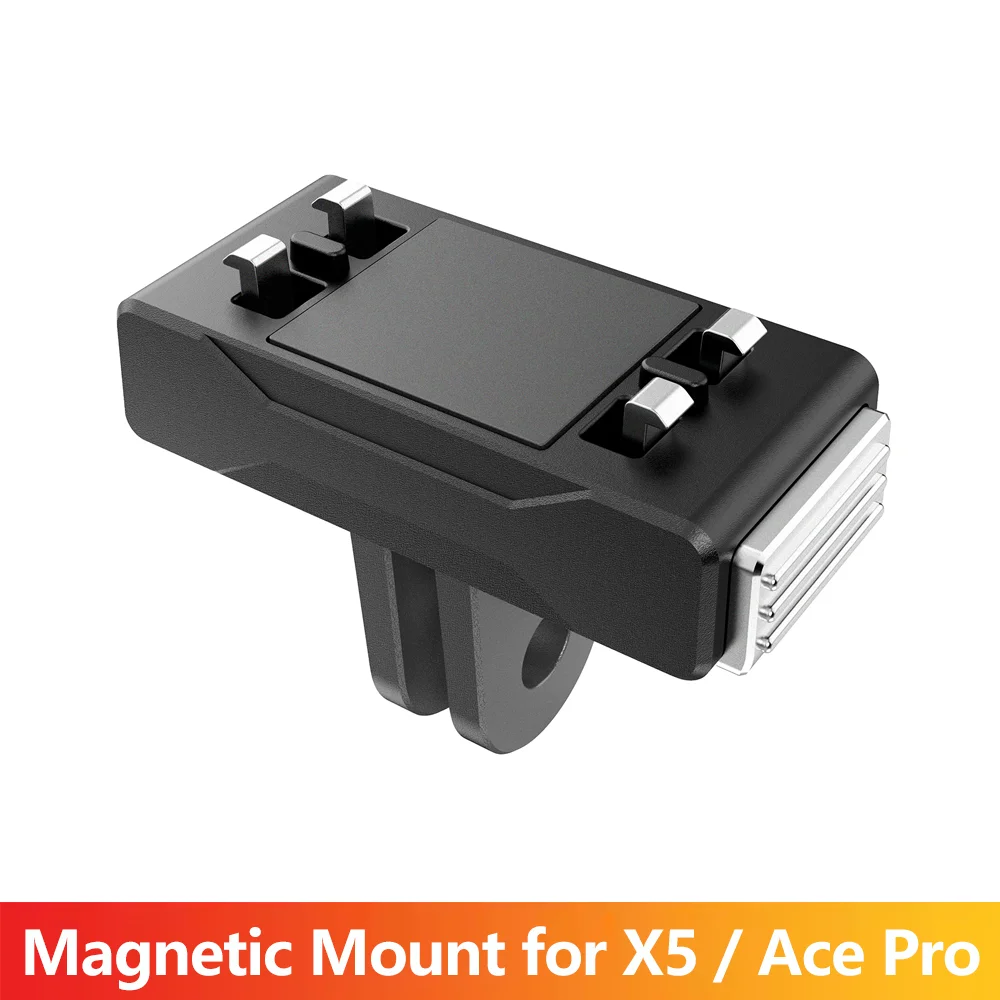Magnetische Adapterhalterung für insta360 X5 / Ace Pro / Ace Pro 2, leichte Basis mit Anti-Rutsch-Pad, werkzeuglose Installation