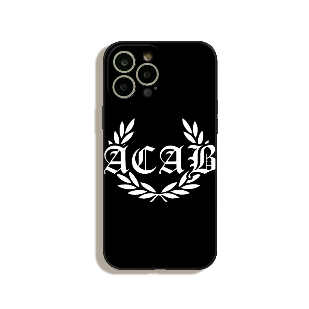 For IPhone 15 All Cops Are Bastards Acab Ultras Phone Case for IPhone 15 14 13 12 Pro XR XS 15 Plus Iphone Black Covers