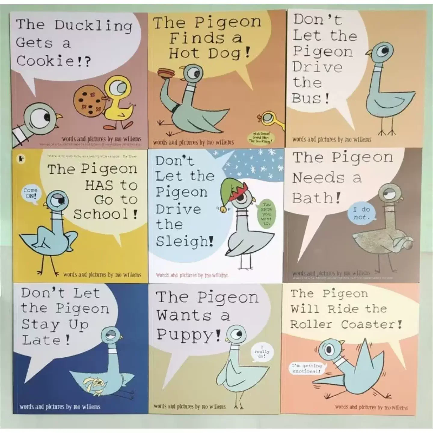 0-6ages 9 Books Don't Let the Pigeon Drive the Bus English Picture Books Children Reading Storybook Kids Early Education