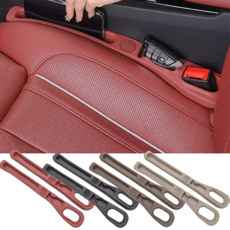 

2pc Car Seat Gap Filler Organizer Waterproof Car Seat Gap Plug Strip with 2 Grooves Seat Gap Storage Auto Interior Accessorie