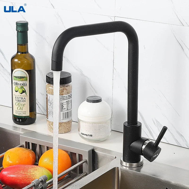 ULA Kitchen Faucet Stainless Steel Hot Cold Water Mixer Tap 360 Degree Rotate Flexible Spout Sink Faucet Kitchen Tap on Sales