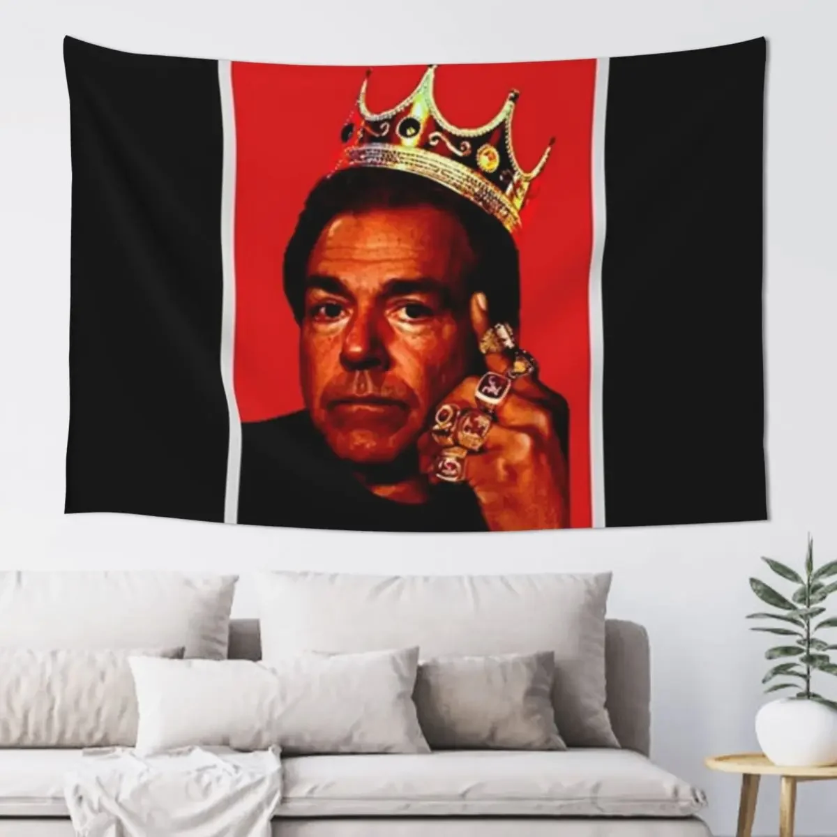 Nick Saban Rings Tapestry Home Decoration Accessories Cute Room Things Things To The Room Decoration Wall Tapestry