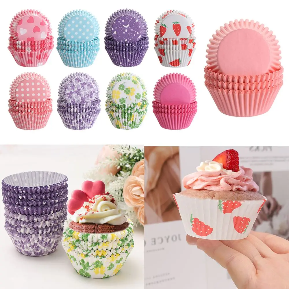 

100PCS Party Supplies Cake Decorating Tools Liner Muffin Boxes Cake Cup Baking Cups Wrapper Paper