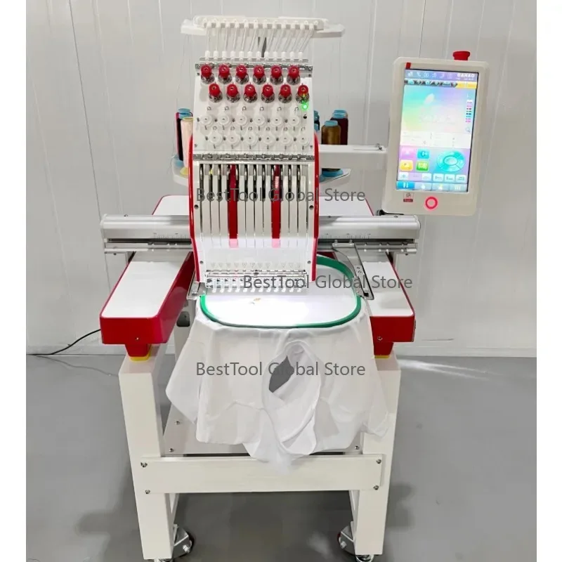 Custo-mized 12 Nee-dles Single Head Embroidery Mach-ine Computerized Au-tomatic Home Ind-ustrial Use D-DP Price
