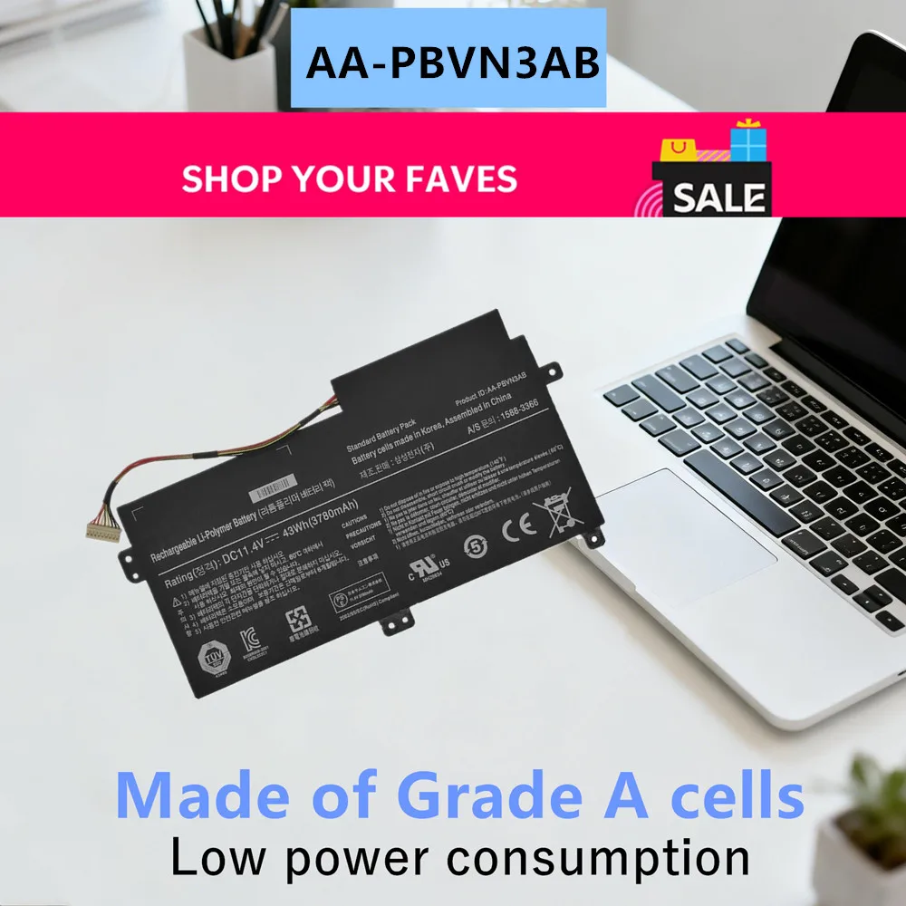 11.4V Laptop battery for Samsung AA-PBVN3AB Np470 NP51OR5E NP510R5E Ba43-00358a NP370R4E Np510 NP370R5E 1588-3366 np450r5e