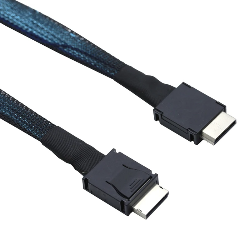 For Pcie Oculink SFF 8611 4I To Mini SAS SFF-8611 4I Server Super Speed Cable Data Extension Male To Male Transfer Cord