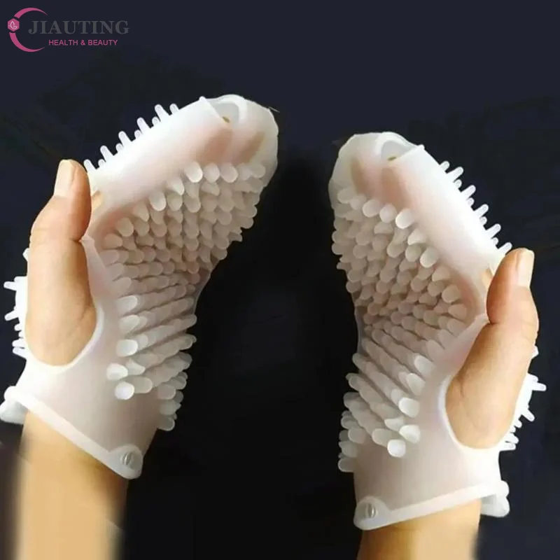 Shower Gloves Bath Scrub Remover Body Exfoliating Massage Shower Brush Silicone Bath Brush Skin Clean Silicone Bath Brushes