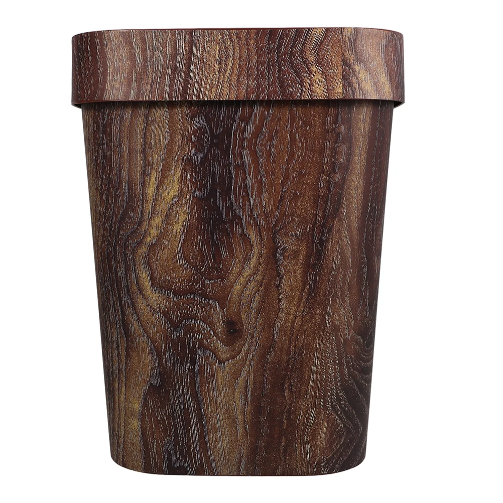

Shake Lid Trash Can Farmhouse Waste Basket Bathroom Bin with Dual Compartment Bins Dustbin Garbage Container Vintage Decor