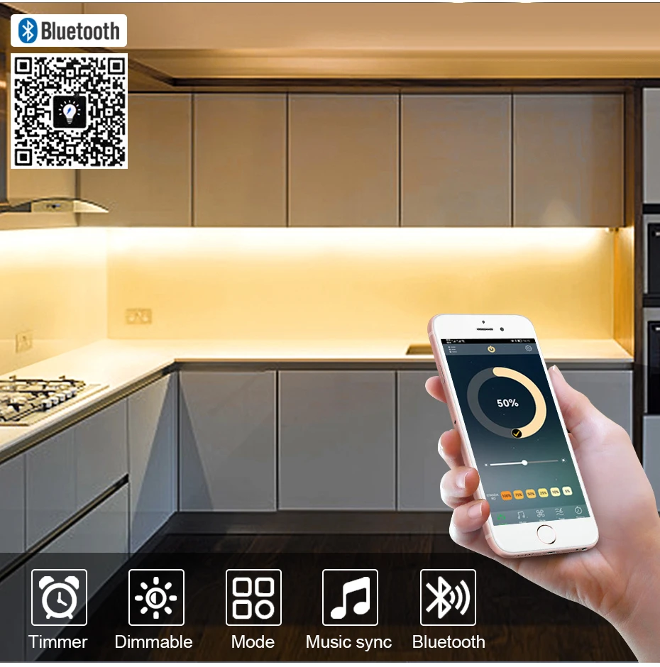 220V COB LED-Streifen 288LEDs/m IP65 Wasserdicht Tuya WiFi Bluetooth-Steuerung Fernbedienung Selbstklebend Flexibles Band mit EU-Stecker Dekoration – Detail 10