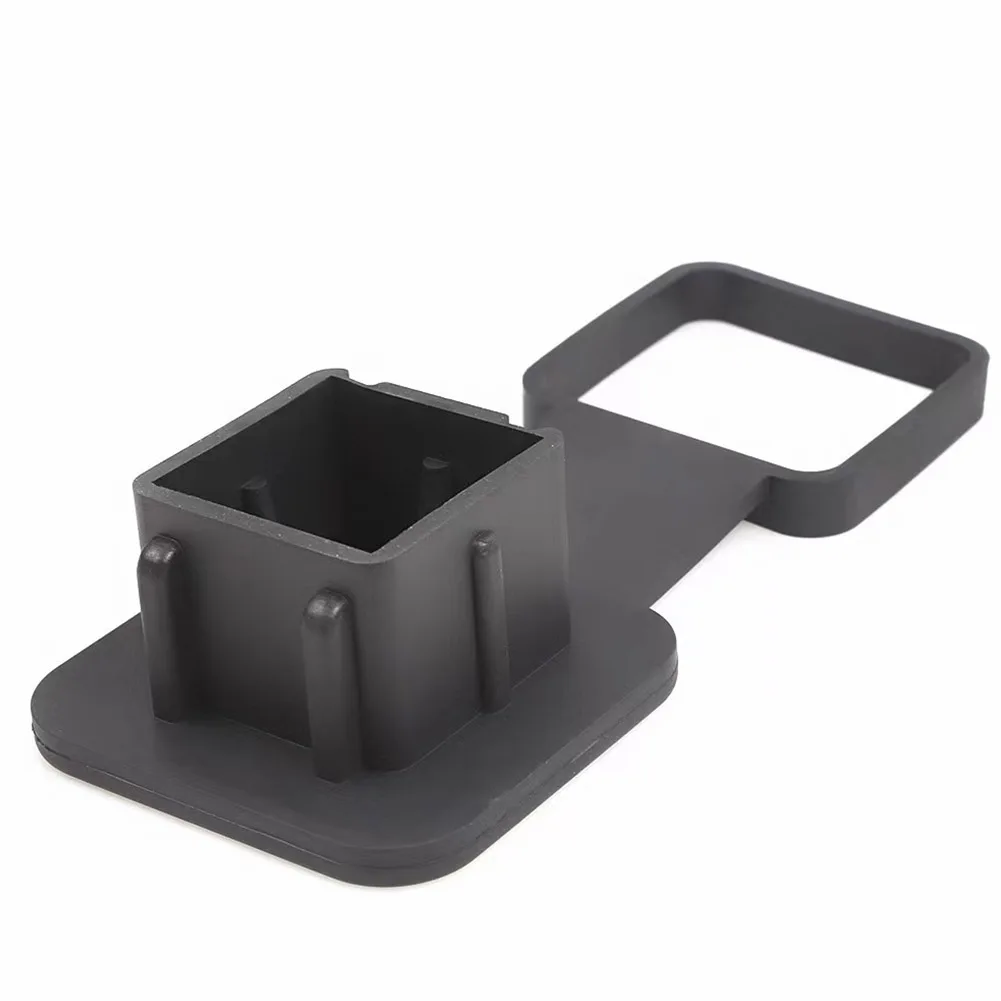 Waterproof 2‑Inch Trailer Hitch Plug Cap Rubber Square Tube Receiver Protector Dust Cover For Vehicle Tow Hitch Exterior Parts