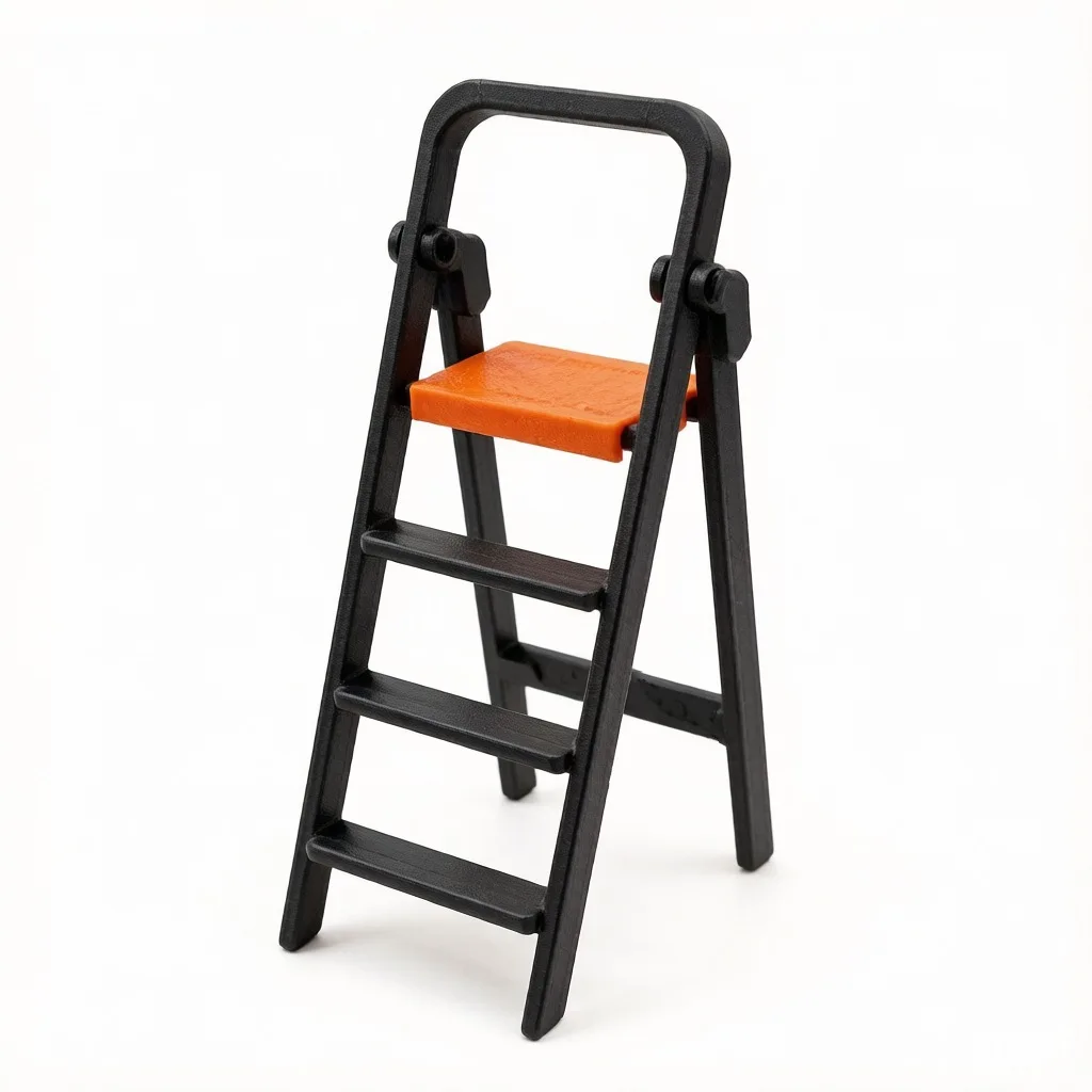 Mini Foldable PLA Step Ladder Model 3D Printed Dollhouse Miniature Home Scene Accessory DIY Furniture Prop Decoration Craft