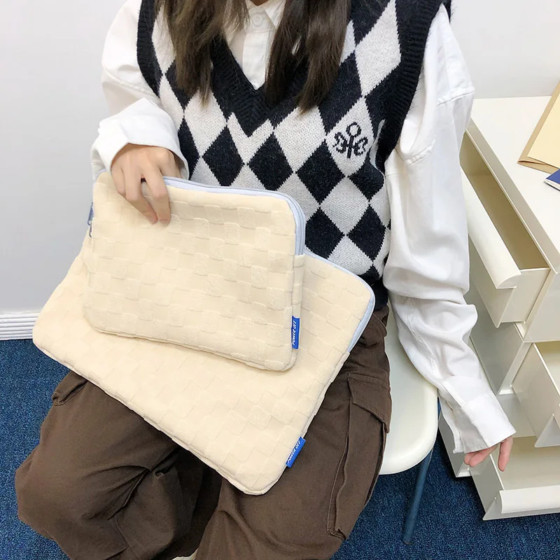 Korean Version Laptop Case 13.3 13.6 14 Inch For Macbook Dell HP Samsung Lenovo Ipad 9.7 10.2 10.5 10.9 11Tablet Liner Bag