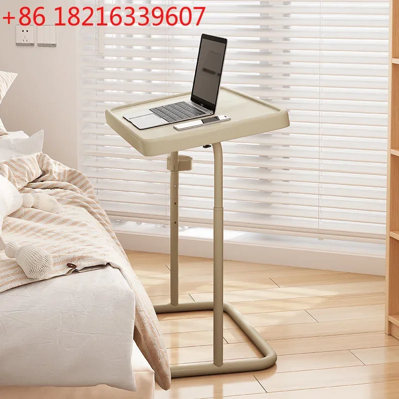 YAO Simple and movable adjustable bedside table, student dormitory computer desk, sofa side table, mobile roller coffee table