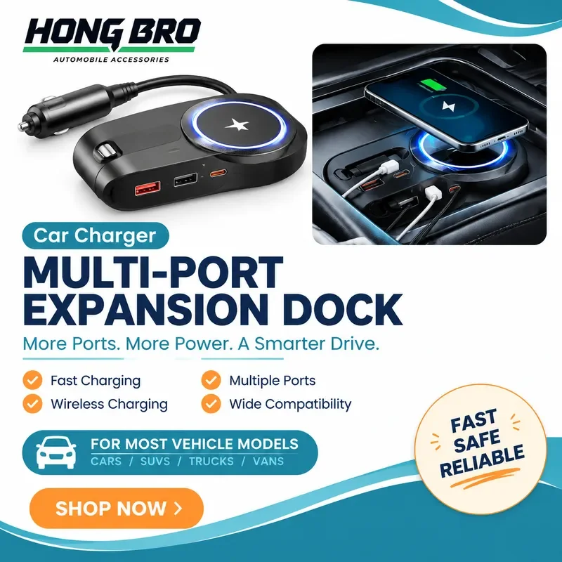 for Audi A3 Central Control Docking Station Car Cigarette Lighter Wireless Charger Mobile Phone Super Fast Charging Interior