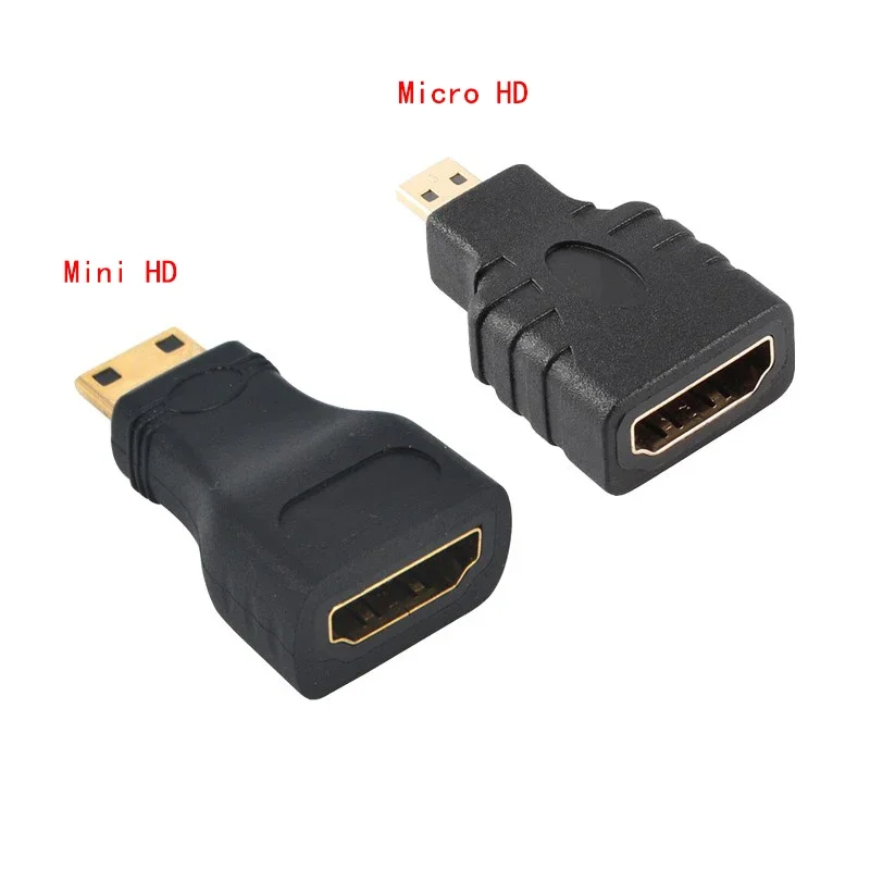 

Micro Mini HDMI-compatible To HDMI-compatible Female Adapter Converter Connector