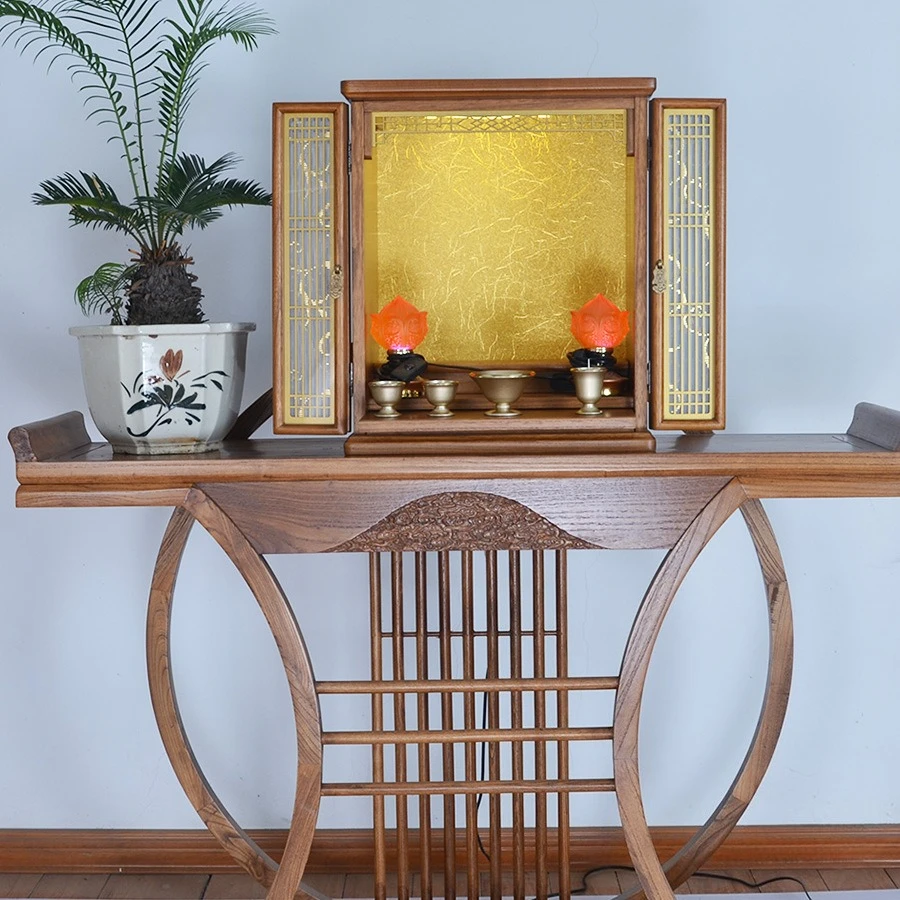 God of Wealth cabinet, shrine offering table, household shrine cabinet, offering table,household