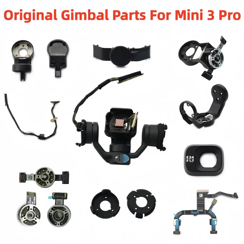 Gimbal-Teile für DJI Mini 3 Pro Original Gimbal Achsenarm Kameraobjektiv PTZ-Signalkabel Gierrollenmotor / Arm Gummidämpfung