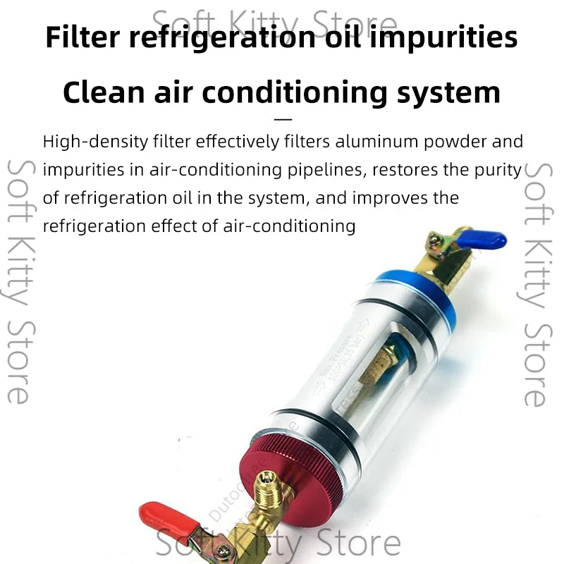 Automotive Air Conditioning Refrigeration Oil Filtration Analyzer Tool Refrigerant Oil Purity Detection Purifier Filter
