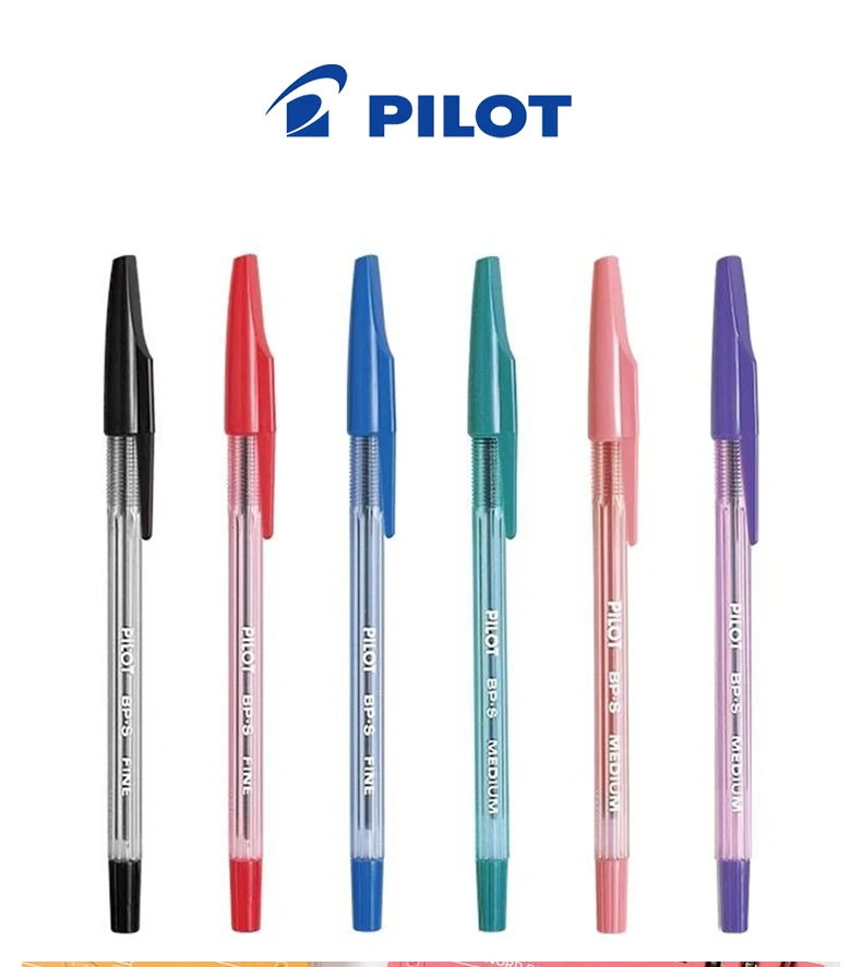 6/12 Stück Japan PILOT Kugelschreiber BP-SF Farbe 0,7 mm Rundkopf Ölstift Klassisch zum Schreiben von Unterschriften Schulbüro-Briefpapier – Detail 1