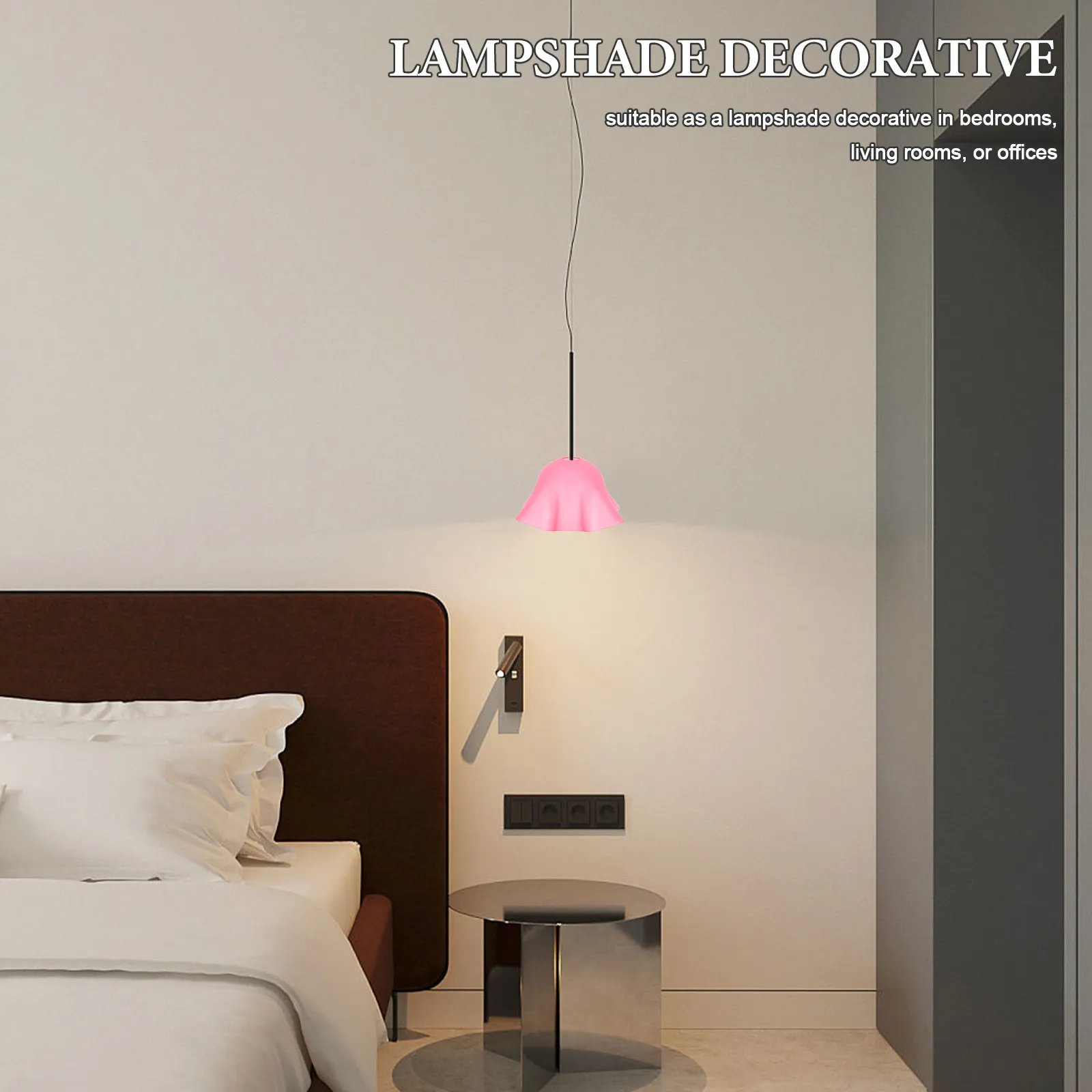 

Пластиковый абажур E27, диаметр 42 мм, розовый, прозрачный, для настольной лампы, потолочного светильника, сменный декоративный плафон