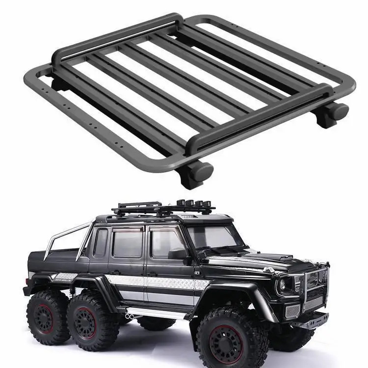 

for 1/10 RC remote control car Trax TRX4 TRX6 G63 AXIAL SCX10 metal luggage rack with LED roof luggage rack