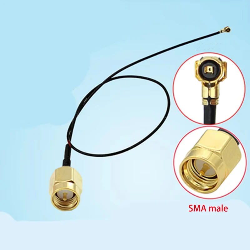 RF0.81 SMA male to MHF4 Antenna WiFi Pigtail Cable 0.81mm for M2 interface 4G 5G module wireless network card