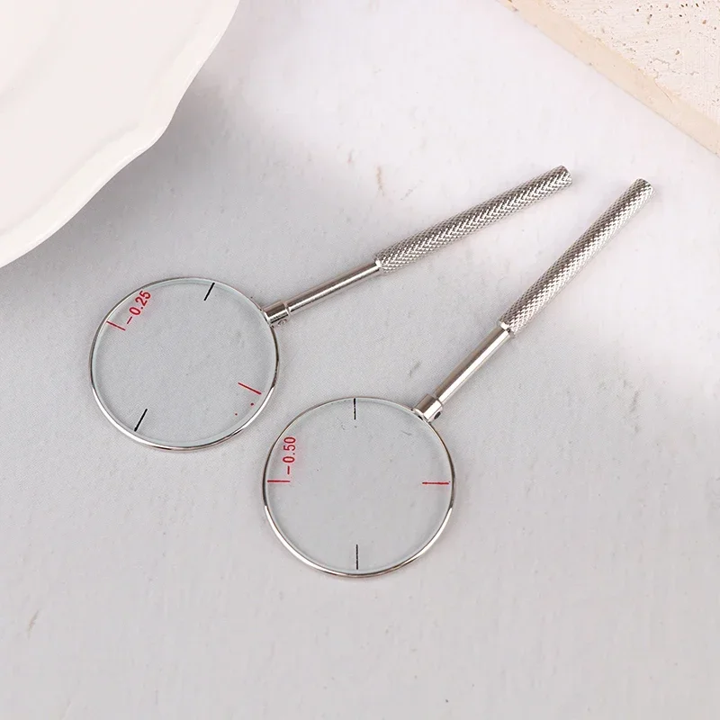 1-teiliger optischer Kreuzzylinder mit Edelstahlgriff, ophthalmologisches Prüfungswerkzeug, optionaler PU-Aufbewahrungskoffer