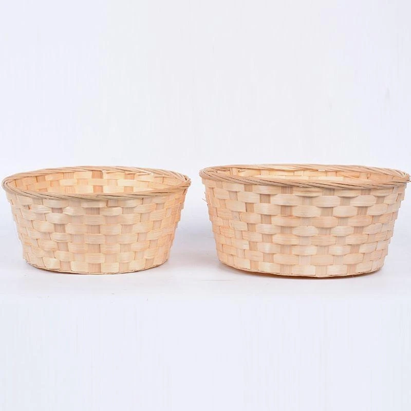 Bamboo Woven Bread Bread Snacks Container Container Display Basketry Wicker Basket C7AC