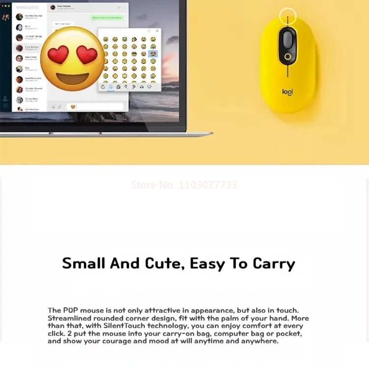 Original Logitech Pop Mouse Bluetooth Wireless Mouse With Receiver Office Laptop Keyboard Set Anime Cartoon Sanrio Kuromi Mouse