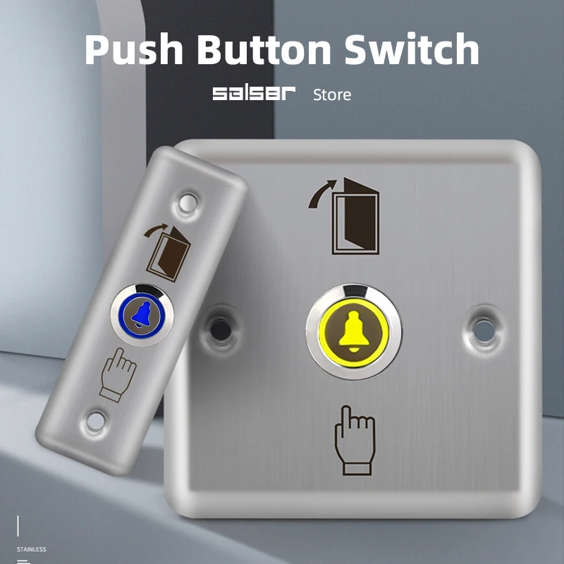 

16mm 19mm Momentary Reset DIY Push Button Flat Stainless Steel Control Switch Panel Door Bell With Light LED 3-6V 12-24V 220V