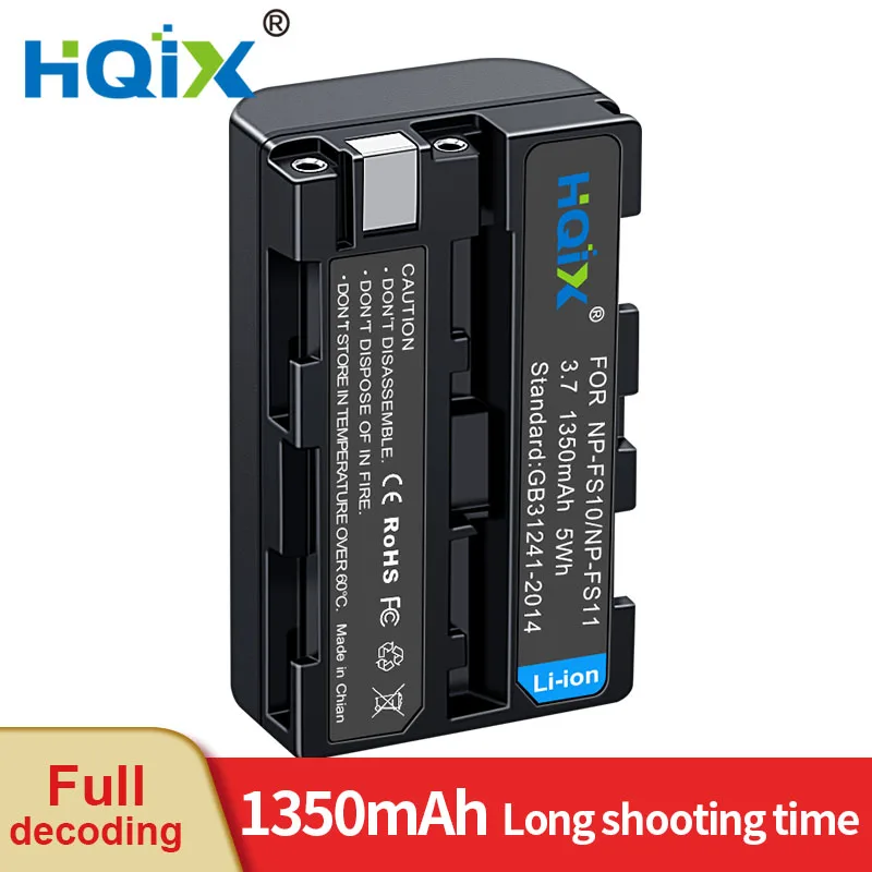 HQIX for Sony DSC-P1 P20 P30 P50 FS55 F505 TRV1VE DCR-PC1 PC2 PC3 PC4 PC5 Camera NP-FS11 FS10 Battery Charger