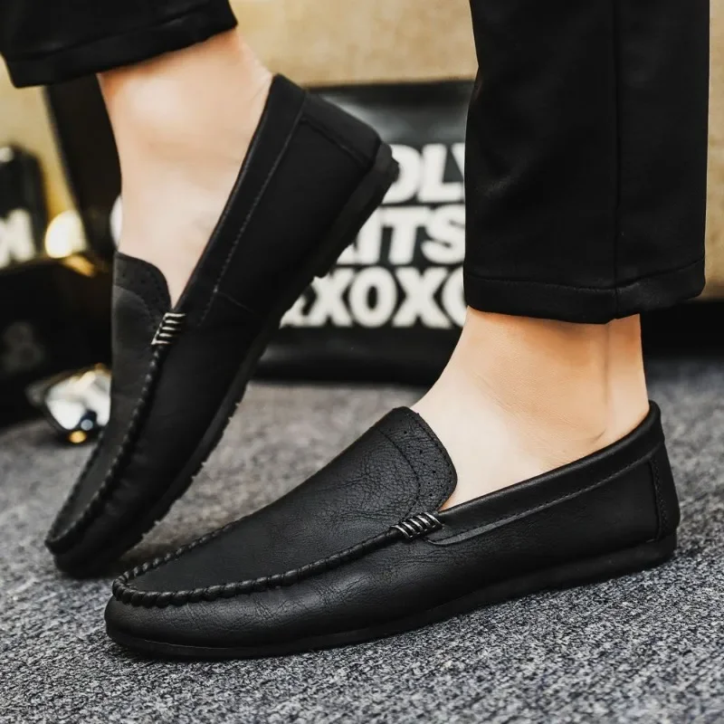 Round Toe Flat Man Casual Shoe Loafers Leather Shoes for Men Social High Quality Fashion Shipping Free In Promotion Legitimate