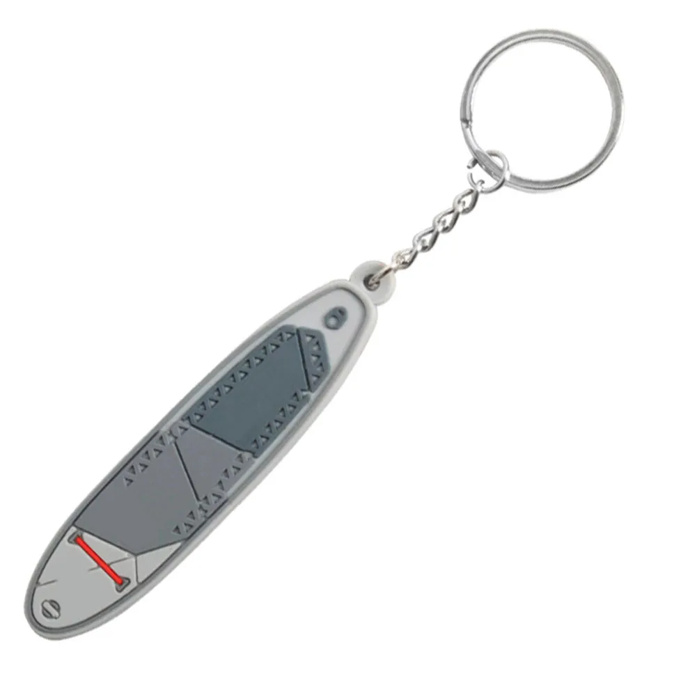 Surfing Paddle Board Keychain Accessory with Soft Rubber Construction and Alloy Buckle for Keys Wallet Phone Handbag