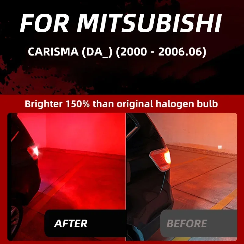 2pcs LED Brake Stop Tail Lights Blubs Car Lights Red Canbus Error Free For Mitsubishi CARISMA 2000 2001 2002 2003 2004 2005 2006