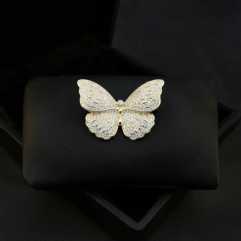 

Butterfly Brooch High-End Insect Pins for Women Corsage Neckline Wild Luxurious Pin Suit Ornament Rhinestone Jewelry Party Gifts