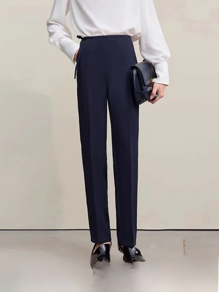 

Slimming Effect Casual Pants Belted Cigarette Pants Women's Tapered Pants Commute Sle Profional Sle Spring New Arrival