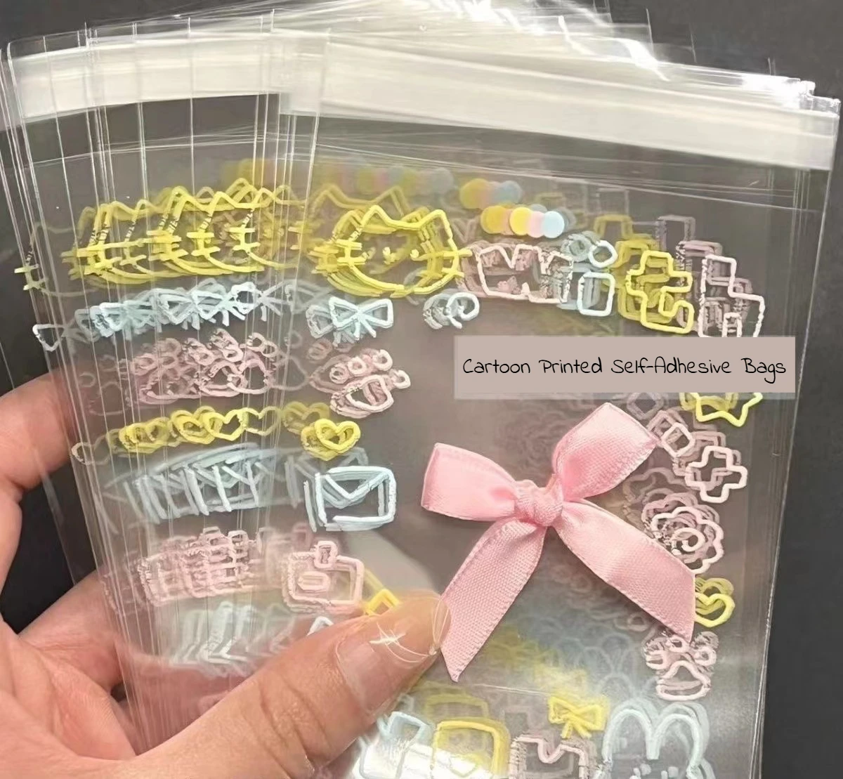 Przezroczyste, samoprzylepne etui na karty kolekcjonerskie, karty fotograficzne, karty kolekcjonerskie anime, opakowania na prezenty dla fanów K-POP, plastikowe torby OPP