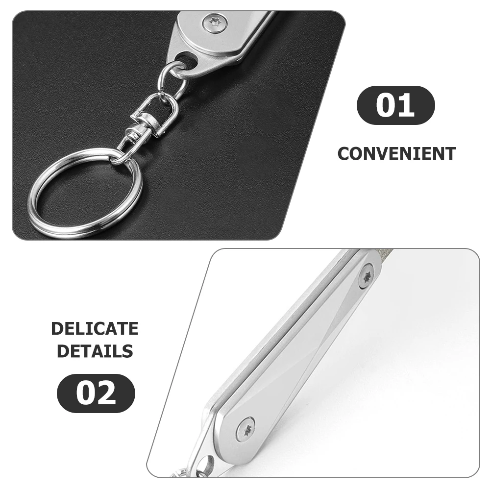 

Stainless Steel Nail File Manicure Tool Double Sided Metal Nail Trimmer for Natural Acrylic Nails Portable Keychain Design with