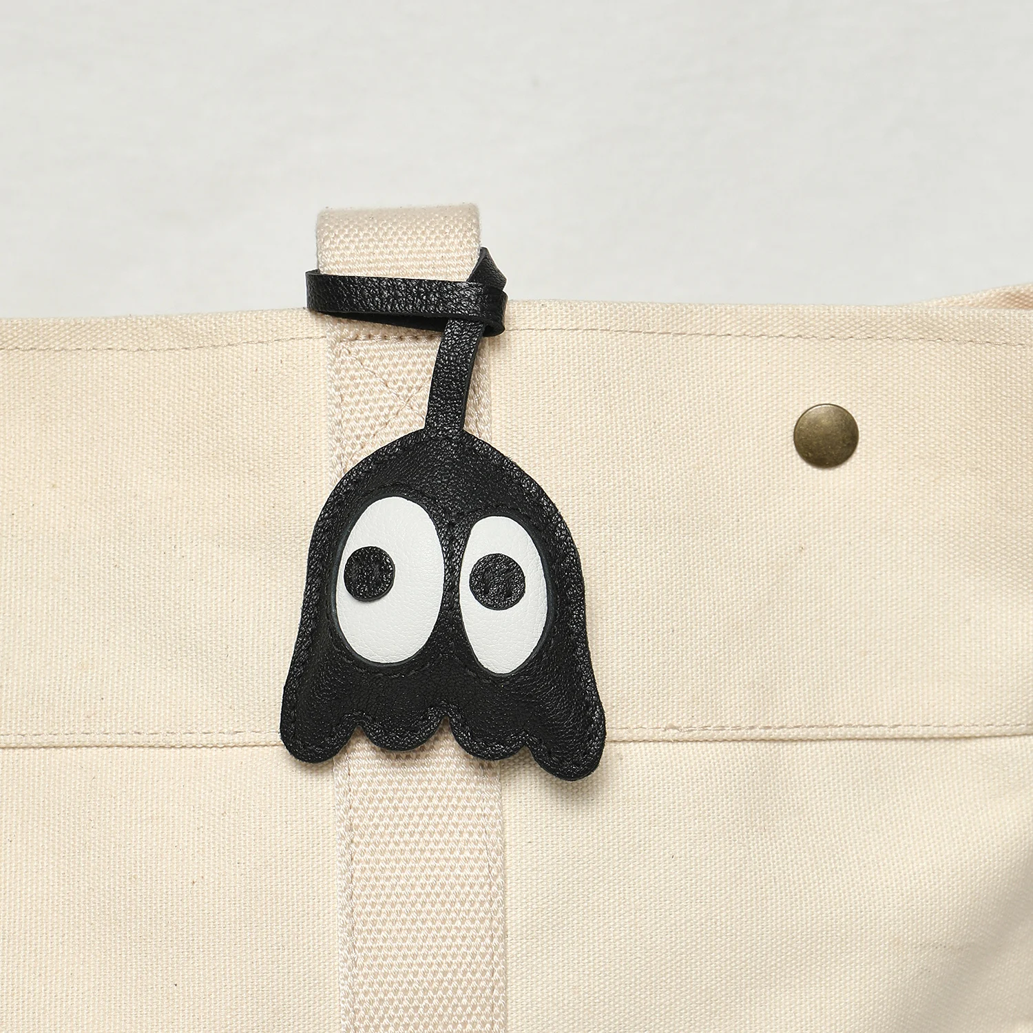 Sheepskin Handmade Real Leather  Black No Face Bag Charm KeyChain Gift Cute Decoration For Bags Exquisite Charm Bag Accessories