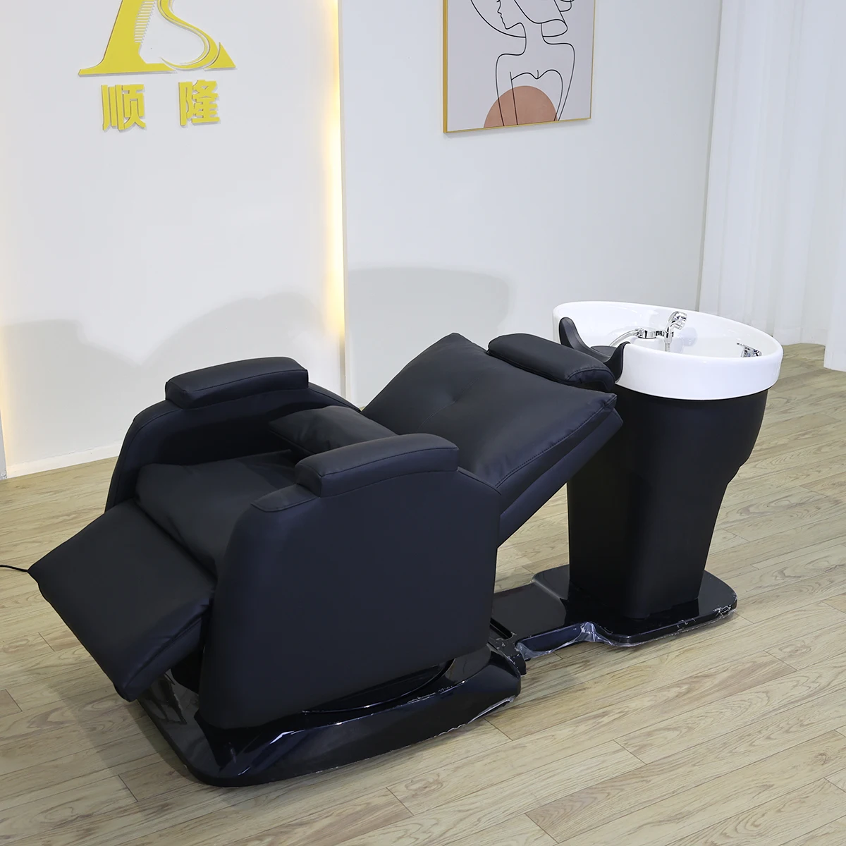 سرير تدفق كهربائي خاص قابل للدوران من بيوتي، سرير شامبو لعلاج الشعر المشاهير على الإنترنت