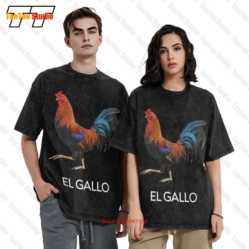 El Gallo – Mexican Lottery Rooster Vintage Oversized T-Shirt I6XK