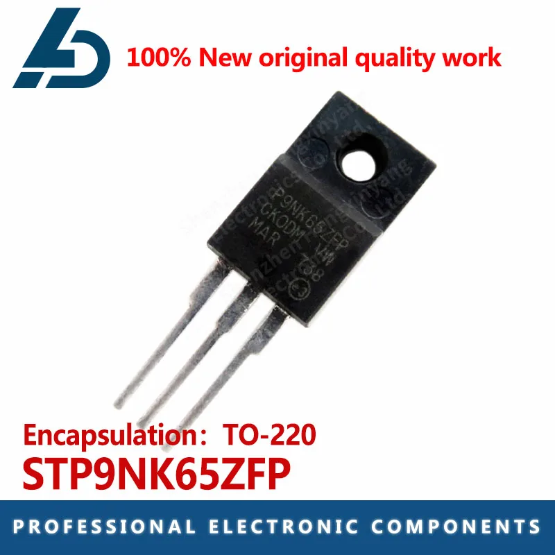 10PCS STP9NK65ZFP MOS Fect package TO-220N channel voltage :650V Current :6.4A