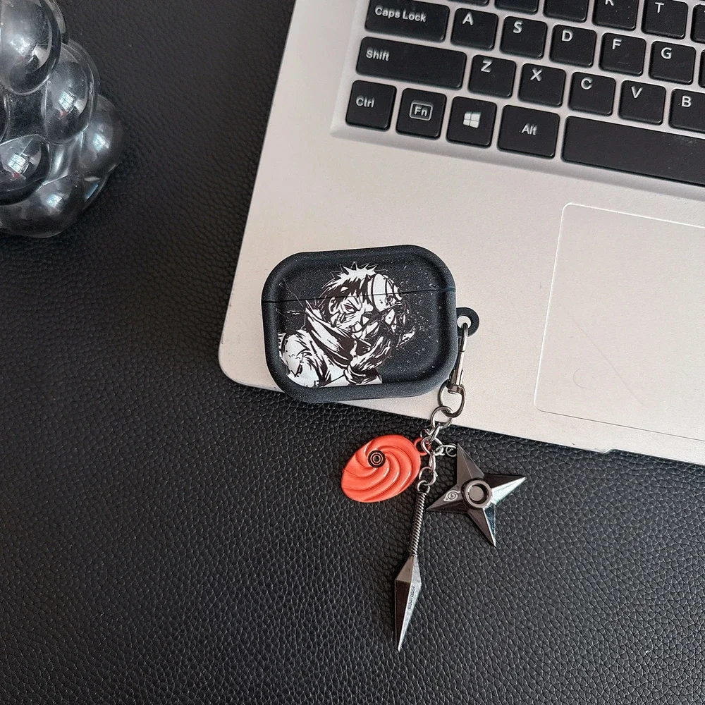Japan Anime N-NARUTOS Uzumaki Itachi Kopfhörerhülle für Airpods 4 2 3 1 Pro 3 2 Kabellose Bluetooth-Kopfhörer Schutzhülle
