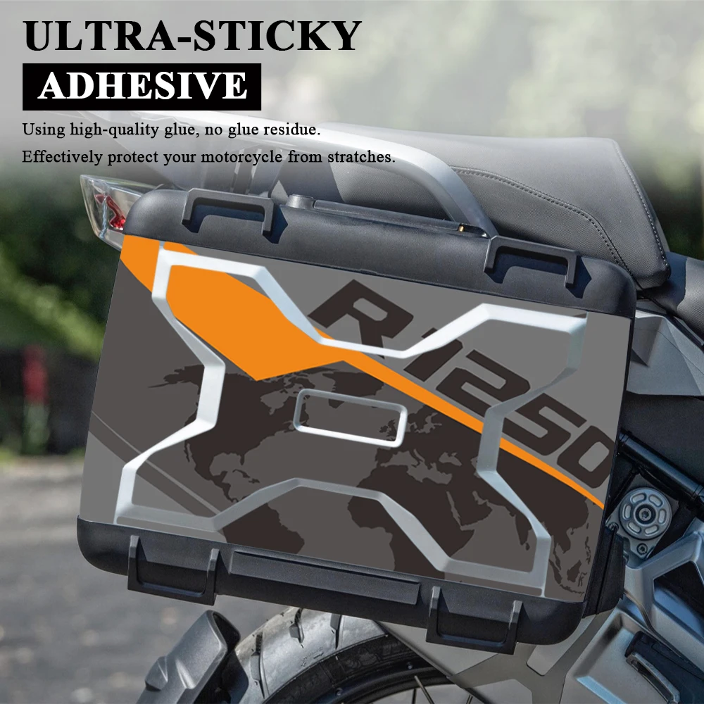 2Pcs Motorcycle Side Boxes Stickers for R 1200GS R 1250GS 2019-2024 PVC Decal Protector For BMW Vario Case R1250GS R1200GS 04-12