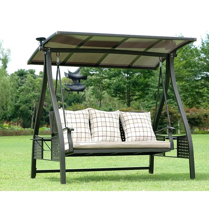 3 seater garden swing chair patio hammock camping rocking swinging outdoor chair