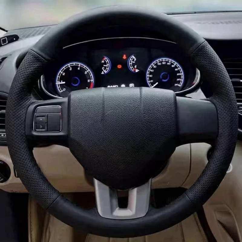 

DIY Black Faux Microfibre Leather Car Steering Wheel Cover For Fiat Punto Bravo Linea Qubo Doblo Car Accessories