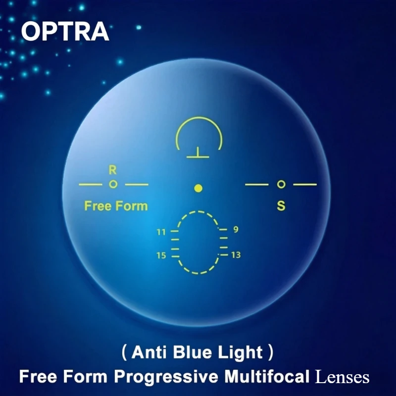 OPTRA 1.56 1.61 1.67 1.74 Lentilles de prescription personnalisées asphériques progressives, lentilles optiques pour myopie et hypermétropie, 1 paire